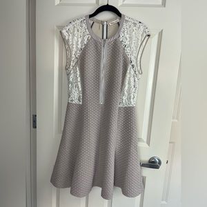 Rebecca Taylor Quilted Dress with Lace